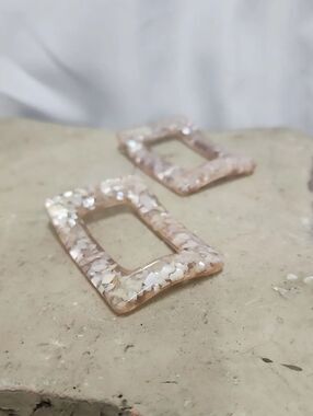 Vintage Confetti  Pale Peach Pink Shoe Clip Decor Without Clip